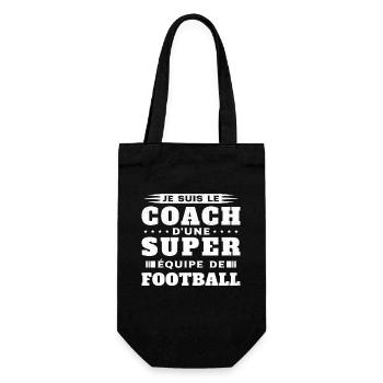 Cadeau Coach Équipe Football - Entraîneur Sportif - Sac à bouteille - noir - Devant
