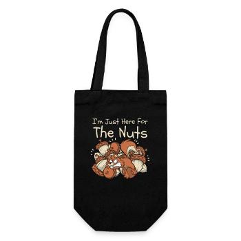 I'm Just Here For The Nuts Fuchshörnchen - Geschenkbeutel für Flaschen - Schwarz - Vorne