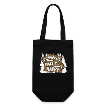 Les écureuils me rendent heureux Écureuil gris - Sac à bouteille - noir - Devant