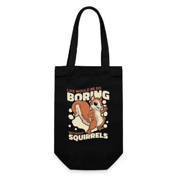 Life Would Be Boring Without Fuchshörnchen - Gift Bag for Bottles - black - Front