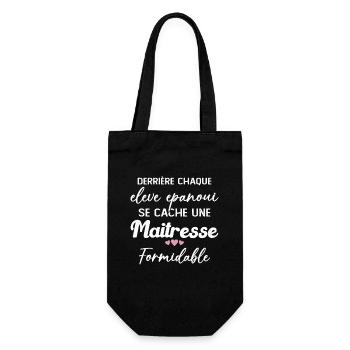 Maîtresse Formidable Remerciement Fin d'année - Sac à bouteille - noir - Devant