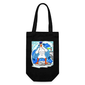 Muscles Seagull Sea North Sea Gift - Gift Bag for Bottles - black - Front