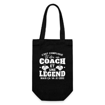 Coach De Légende Humour Coaching Sportif Cadeau - Sac à bouteille - noir - Devant
