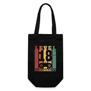 Niveau 18 Déverrouillé 18 Ans Anniversaire Cadeau - Sac à bouteille - noir - Devant