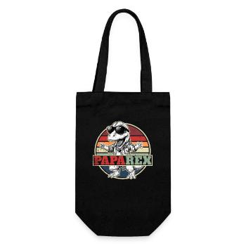 Papa Rex Dinosaure Rétro Dino Cadeau de fête des pères - Sac à bouteille - noir - Devant