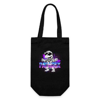 Papa Rex Dinosaure Retrowave Cadeau de fête des pères - Sac à bouteille - noir - Devant