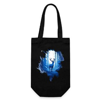 Deer in the woods - Gift Bag for Bottles - black - Front