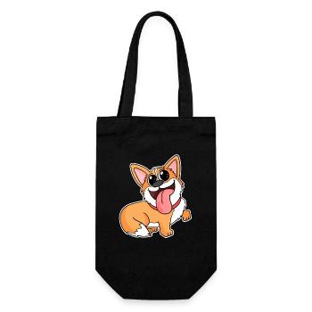 Welsh Corgi Pembroke Dog Race Dog Dogs - Sac à bouteille - noir - Devant