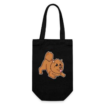 Chow Chow Hunderasse Hund Hunde - Geschenkbeutel für Flaschen - Schwarz - Vorne
