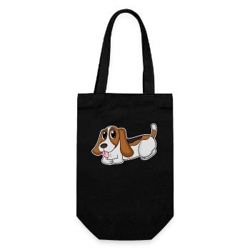 Basset Hound Hunderasse Hund Hunde - Geschenkbeutel für Flaschen - Schwarz - Vorne