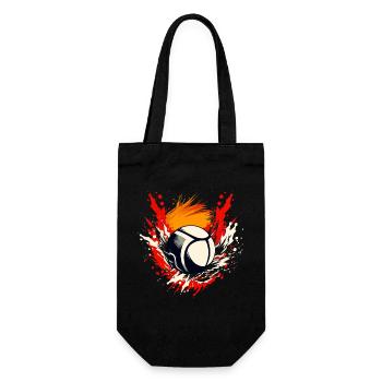 Volleyball - Geschenkbeutel für Flaschen - Schwarz - Vorne