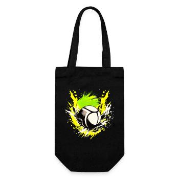 Volleyball Logo - Geschenkbeutel für Flaschen - Schwarz - Vorne