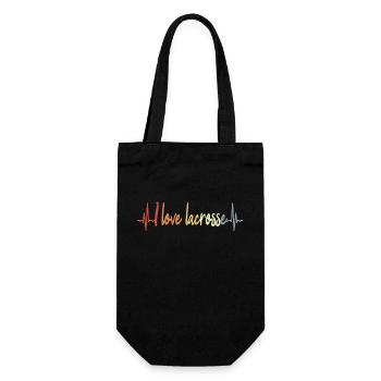 Ligne de cœur ECG de crosse - Sac à bouteille - noir - Devant