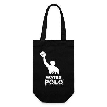 Wasserball Silhouette Water Polo Sports - Geschenkbeutel für Flaschen - Schwarz - Vorne
