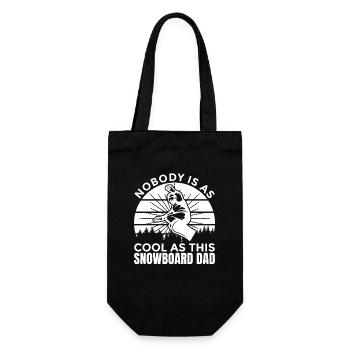 Snowboard Vater - Geschenkbeutel für Flaschen - Schwarz - Vorne