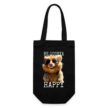 Quokka Be Quokka Happy Australia Smile Quokkas - Gift Bag for Bottles - black - Front