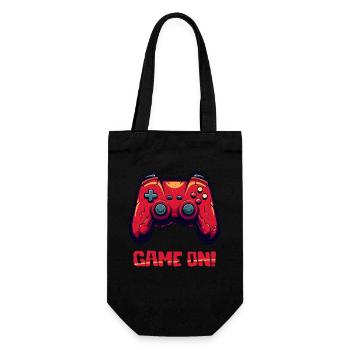 Parodie Robuster Gaming Controller, game on - Geschenkbeutel für Flaschen - Schwarz - Vorne
