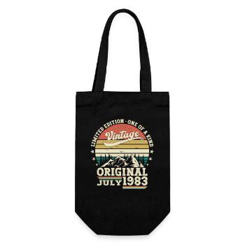 40th Birthday Man Original July Vintage 1983 - Gift Bag for Bottles - black - Front