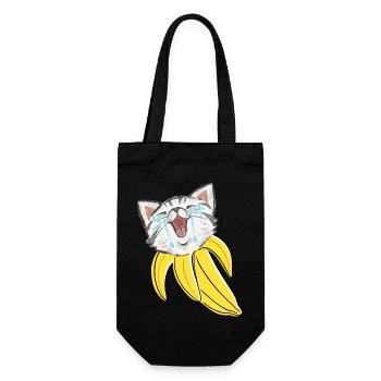 Chat Banane - Sac à bouteille - noir - Devant