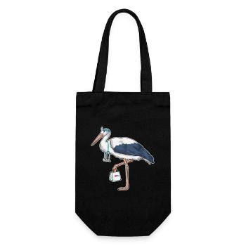 Stork Nurse Stethoscope - Gift Bag for Bottles - black - Front
