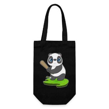 Panda Baseball Baseball Bats - Gift Bag for Bottles - black - Front