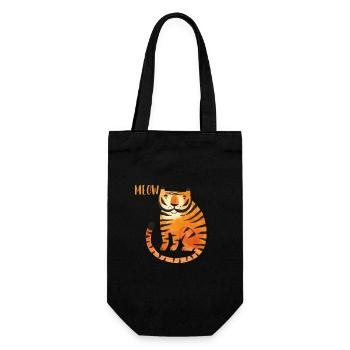 Miaou Chat sauvage Grand chat Roi Tigre Sibérien - Sac à bouteille - noir - Devant