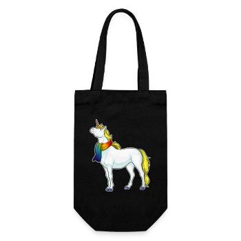 Foulard licorne - Sac à bouteille - noir - Devant