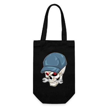 Skull Mechanic Wrench Workshop - Gift Bag for Bottles - black - Front