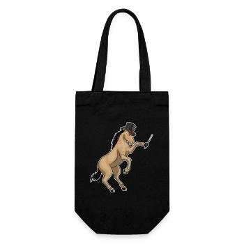 Horse Wizard Wand - Gift Bag for Bottles - black - Front