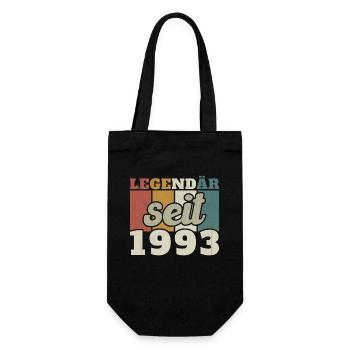 Legendär seit 1993 Jahrgang Geburtstag Geschenk - Geschenkbeutel für Flaschen - Schwarz - Vorne