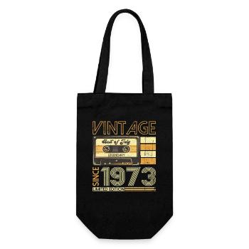 50th Birthday Man Original July Vintage 1973 - Gift Bag for Bottles - black - Front