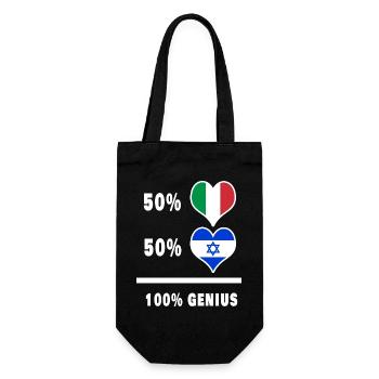 100% fantastische Flaggen für Israel und Italien - Geschenkbeutel für Flaschen - Schwarz - Vorne