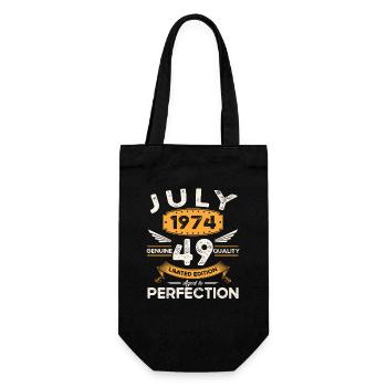 49th Birthday Man Legendary July Born 1974 - Gift Bag for Bottles - black - Front