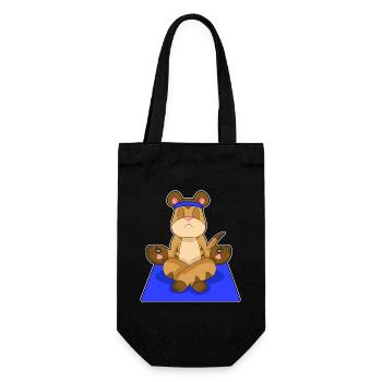 Meerkat Yoga Fitness Meditation - Gift Bag for Bottles - black - Front
