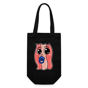 Baby Bacon - Bacon - Babybodysuit - Gift Bag for Bottles - black - Front