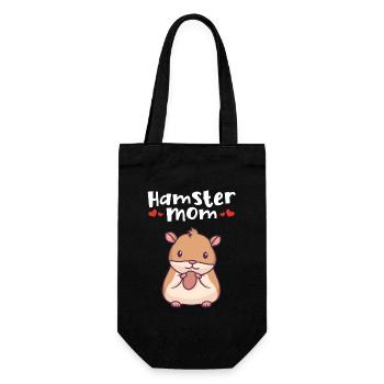 Hamster Mom Golden Hamster Dwarf Hamster European Hamster - Gift Bag for Bottles - black - Front