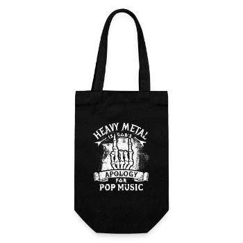 Heavy Metal - Gottes Entschuldigung für Pop Musik - Geschenkbeutel für Flaschen - Schwarz - Vorne
