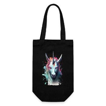 Evil Unicorn Head Unicorn Lover Gift - Gift Bag for Bottles - black - Front