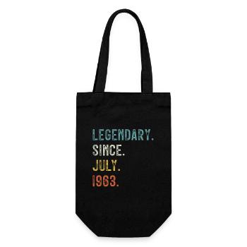 60 Geburtstag 60 Jahre Legendär seit Juli 1963 - Geschenkbeutel für Flaschen - Schwarz - Vorne