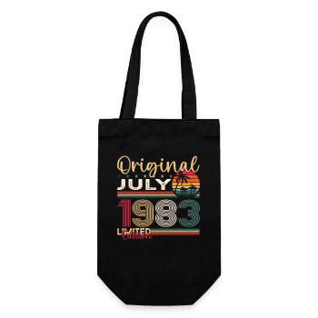 40th Birthday Man Original July Vintage 1983 - Gift Bag for Bottles - black - Front