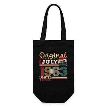 60th Birthday Man July Vintage 1963 Cassette - Sac à bouteille - noir - Devant