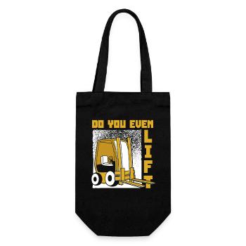 Do You Even Lift Telehandler All-terrain forklift - Gift Bag for Bottles - black - Front