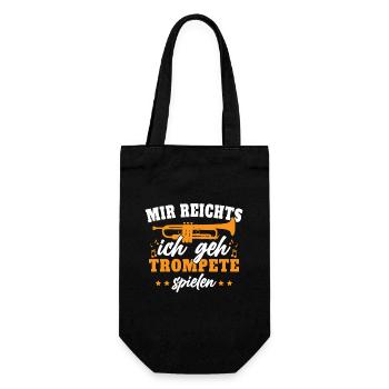 Mir Reichts Ich Geh Trumpet spielen - Geschenkbeutel für Flaschen - Schwarz - Vorne