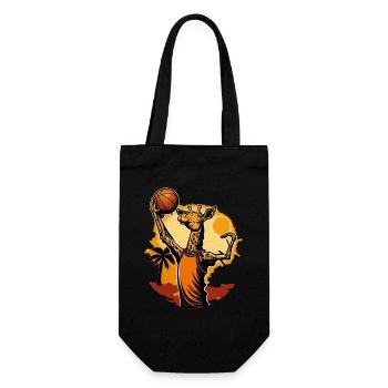 Giraffe playing basketball in the sun - Gift Bag for Bottles - black - Front