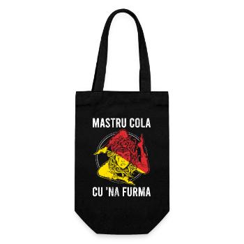Sicily Trinacria Mastru Cola, cu 'na furma - Gift Bag for Bottles - black - Front
