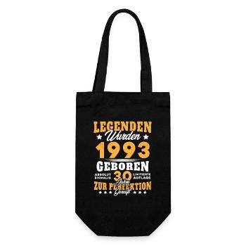 30 Geburtstag Legende seit 1993 30 Jahre Geschenk - Geschenkbeutel für Flaschen - Schwarz - Vorne