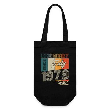 44th Birthday Man Born In July Born 1979 - Gift Bag for Bottles - black - Front