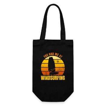 You Had Me At Windsurfing - Gift Bag for Bottles - black - Front