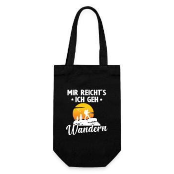Mir reicht's ich geh wandern Wander Shirt Fun - Geschenkbeutel für Flaschen - Schwarz - Vorne