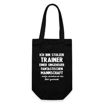 Lustiges Trainer Geschenk - Geschenkbeutel für Flaschen - Schwarz - Vorne